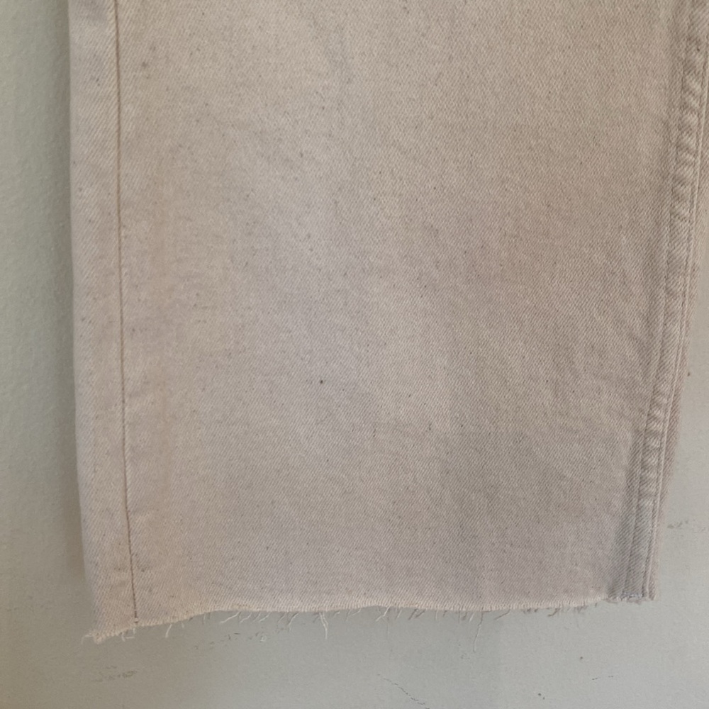 NWT Zara Mini Flare canvas high rise flare leg ankle stretch jeans Sz 6 - Picture 3 of 10